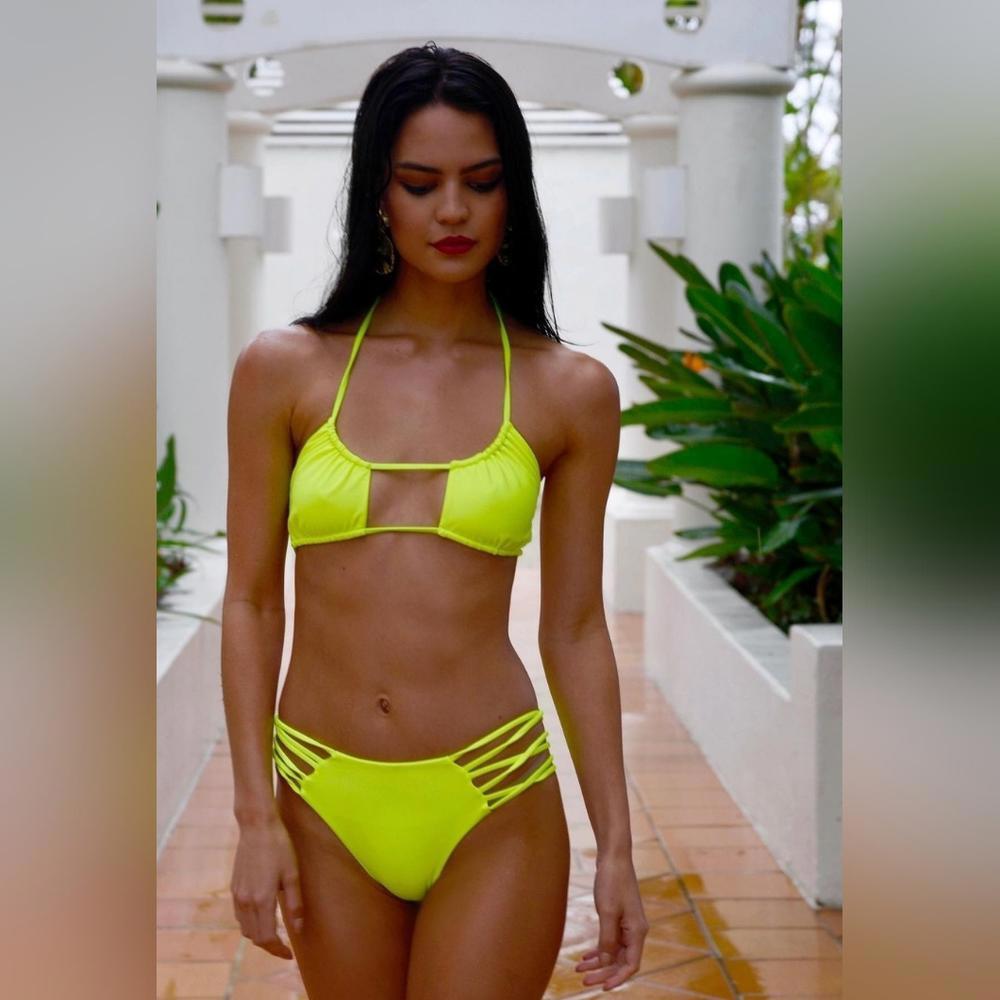 ESTELLE BIKINI TOP– NEON LIME - Picture 2 of 8